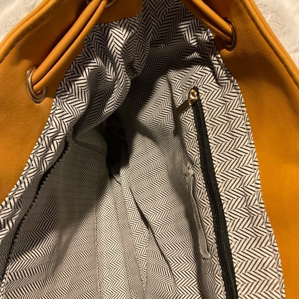 JUSTFAB Saddle Tan Bag with Fringe Tassels - Picture 5 of 7